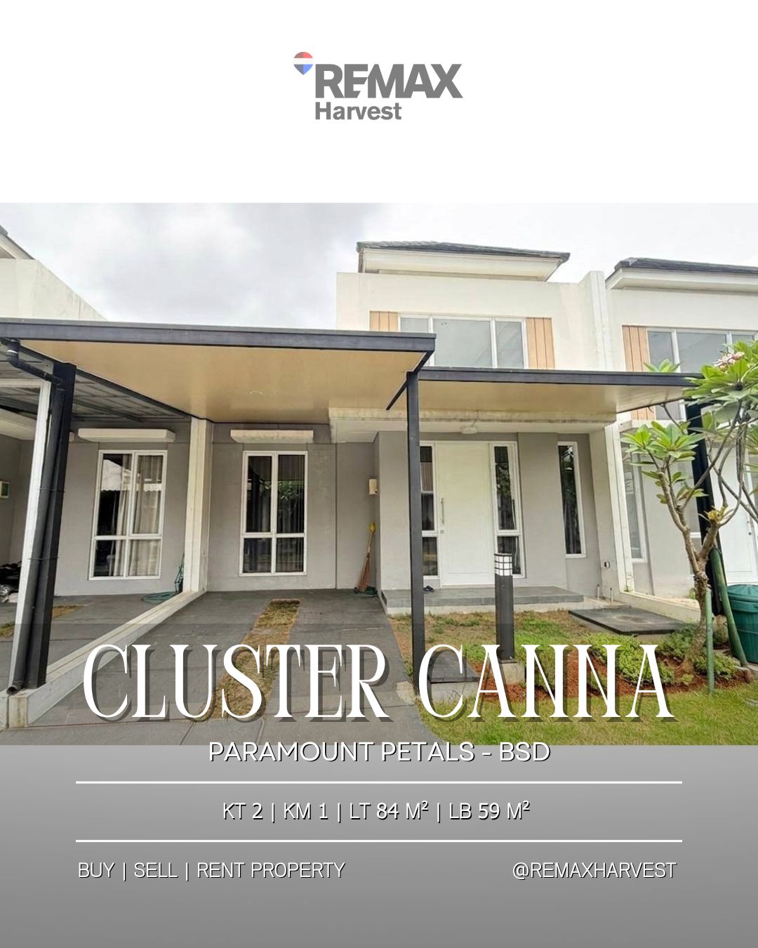 Rumah Cluster Canna Paramount Petals BSD